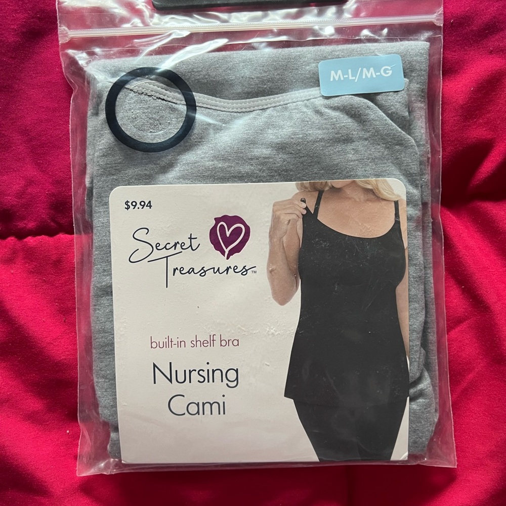 NWT Time and Tru Gray Nursing Cami Size Med/LG